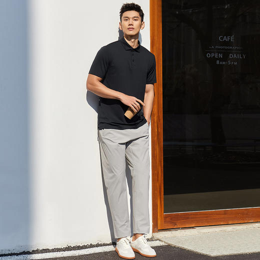 制者吸湿排汗速干不易变形棉柔亲肤触感男士短袖POLO衫 商品图1