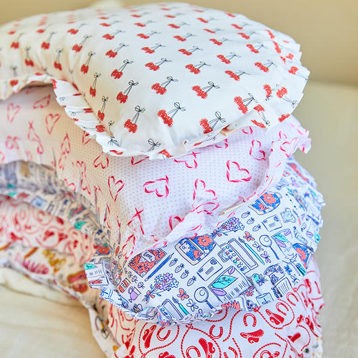 儿童花边月牙枕透气荞麦枕四季通用 商品图0