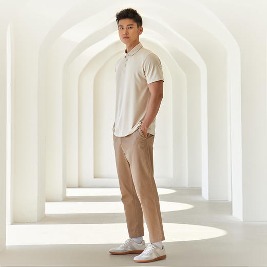 制者吸湿排汗速干不易变形棉柔亲肤触感男士短袖POLO衫 商品图0