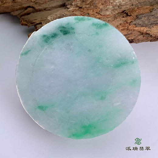 派瑞翡翠 翡翠手镯芯  冰糯种 绿色 飘花 商品图1