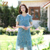 佐尔美2022夏季新款 100%桑蚕丝真丝印花碎花连衣裙女E12LS61 商品缩略图0