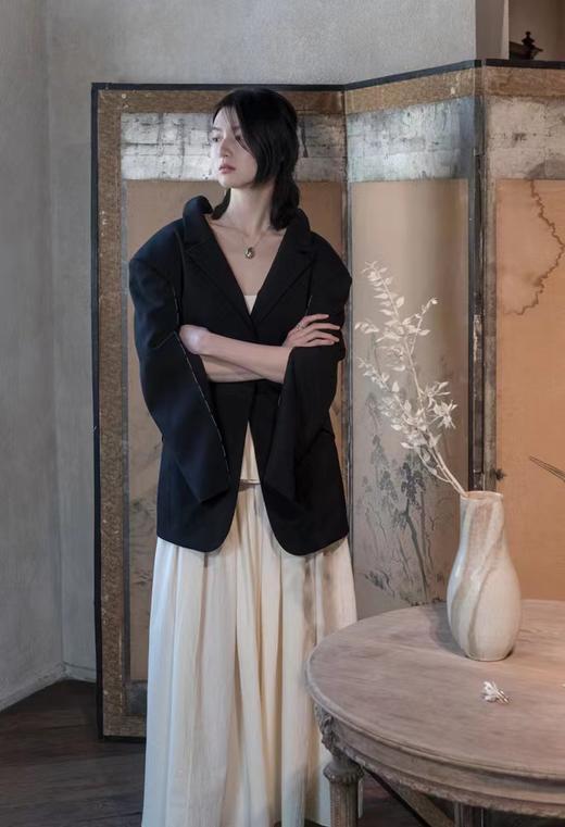 Ashlyn  米白色GINA抽褶半裙 商品图3