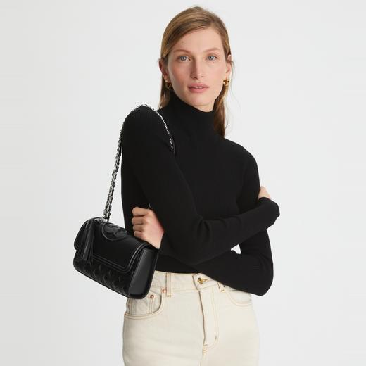 【已过中检鉴定】ToryBurch TB女包 Kira菱格羊皮翻盖链条包 单肩斜挎手提包 水桶包 托特包 商品图13