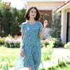 佐尔美2022夏季新款 100%桑蚕丝真丝印花碎花连衣裙女E12LS61 商品缩略图2
