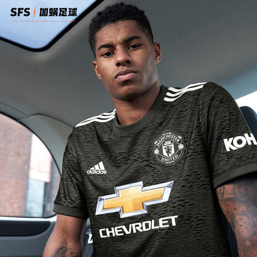 【印号免费送】SFS阿迪达斯正品 20-21曼联客场球衣 球迷版短袖足球服EE2378 商品图2