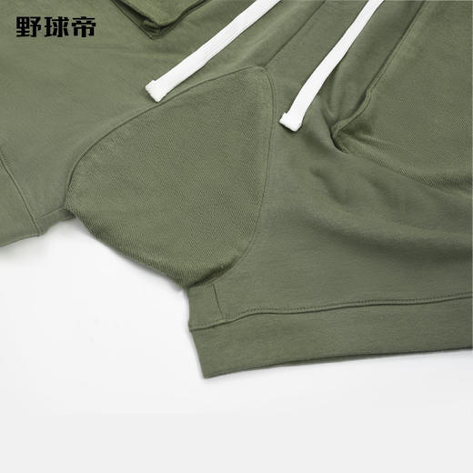 野球帝官方夏季短裤280克重磅宽松透气低裆纯色休闲男六分针织裤 商品图3