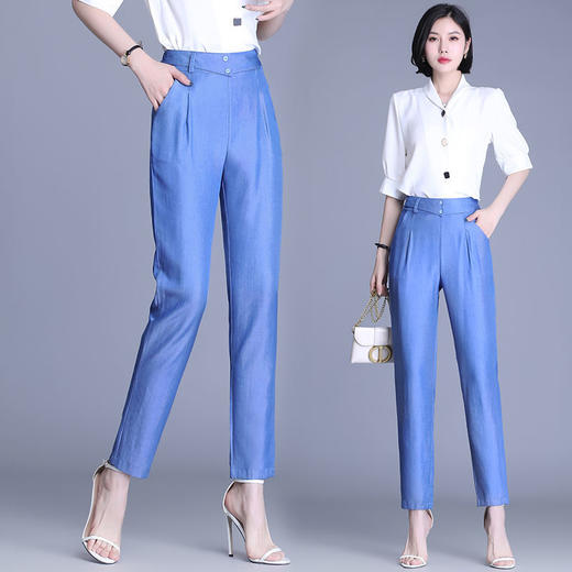 TZF-HYN220610春夏新款休闲裤百搭九分西裤 商品图3