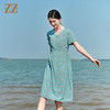 佐尔美2022夏季新款 桑蚕丝真丝小碎花甜美连衣裙女E22LS58 商品缩略图1