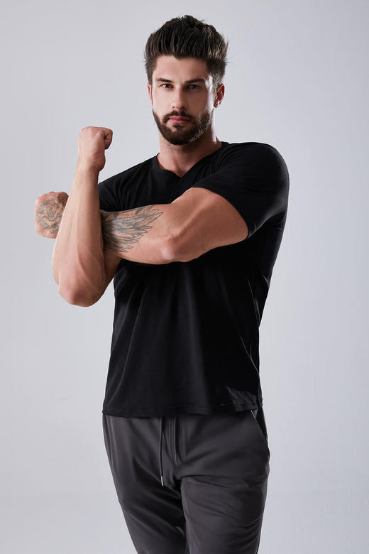 Cool Max速干棉混纺科技面料男士T恤 商品图2