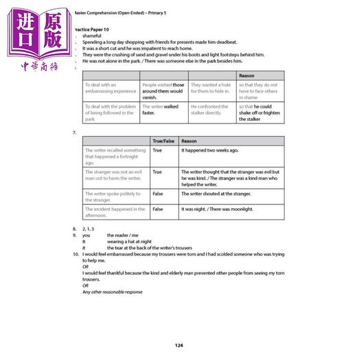 【中商原版】【提分宝典】小学5年级英语-掌握开放式阅读理解的技能 Primary 5 商品图4