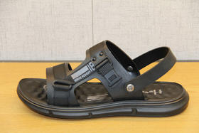 豪行夏季11251703男士凉鞋休闲透气牛皮沙滩真皮防滑鞋托两穿凉鞋 专柜正品