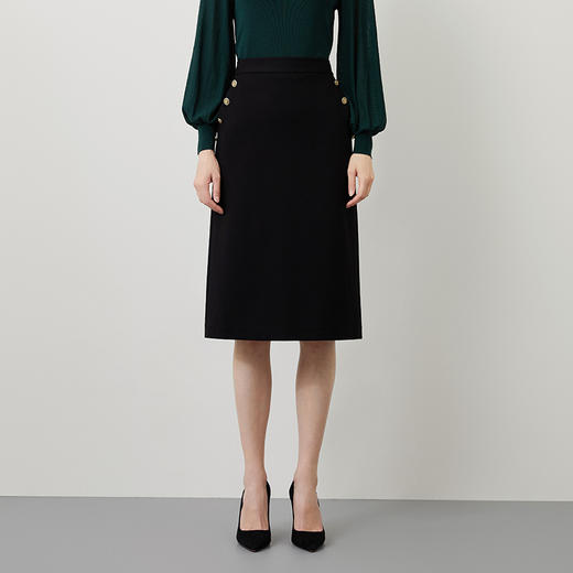 EITIE爱特爱秋季新款优雅时尚高腰百搭半身裙包臀裙女C2206008 商品图3