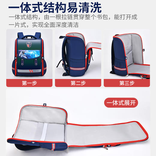 小学生横版书包翻盖学生书包卡通可爱男女童双肩背包775 商品图5