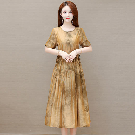 YWE MY2253时尚高端修身贵夫人连印花衣裙 商品图4