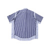 N.HOOLYWOOD HALF SLEEVE SHIRT 多种条纹拼接廓形短袖衬衫 商品缩略图1