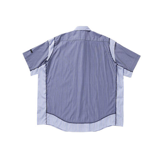 N.HOOLYWOOD HALF SLEEVE SHIRT 多种条纹拼接廓形短袖衬衫 商品图1