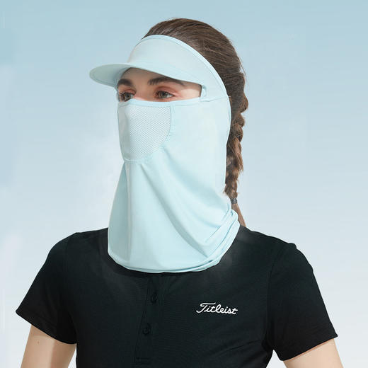 【冰丝透气，凉爽不闷，紫外线阻隔率≥98！ 】全方面防晒保护，夏季骑行透气面纱，护颈护耳防晒面罩，防紫外冰丝防晒口罩 商品图0