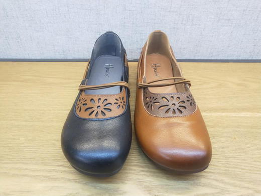 2021夏季新款豪行真皮女鞋21292611时尚舒适休闲复古优雅单鞋正品 商品图3