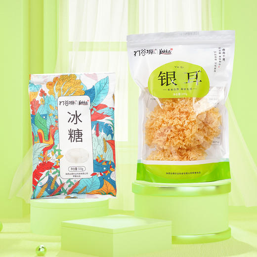 打谷塬 冰糖银耳粥料（一级冰糖500g 一级银耳100g 组合） 商品图0