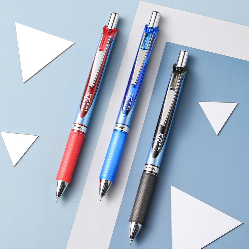 派通中性笔BLN75金属笔夹考试推荐速干水笔速干中性笔大容量办公签字笔