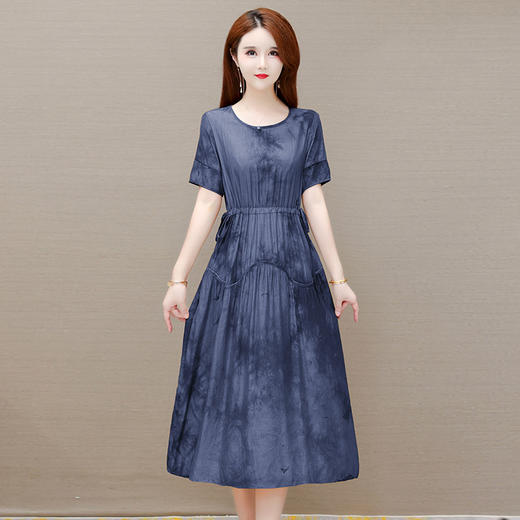 YWE MY2253时尚高端修身贵夫人连印花衣裙 商品图1