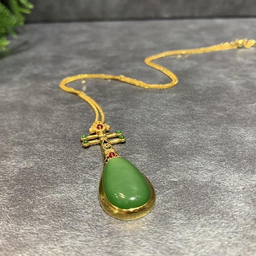 【御珠宫坊】金镶碧玉吊坠 商品图6