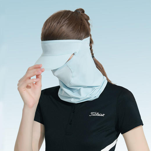 【冰丝透气，凉爽不闷，紫外线阻隔率≥98！ 】全方面防晒保护，夏季骑行透气面纱，护颈护耳防晒面罩，防紫外冰丝防晒口罩 商品图5