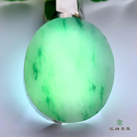 派瑞翡翠 翡翠手镯芯  冰糯种 飘绿花 商品图0