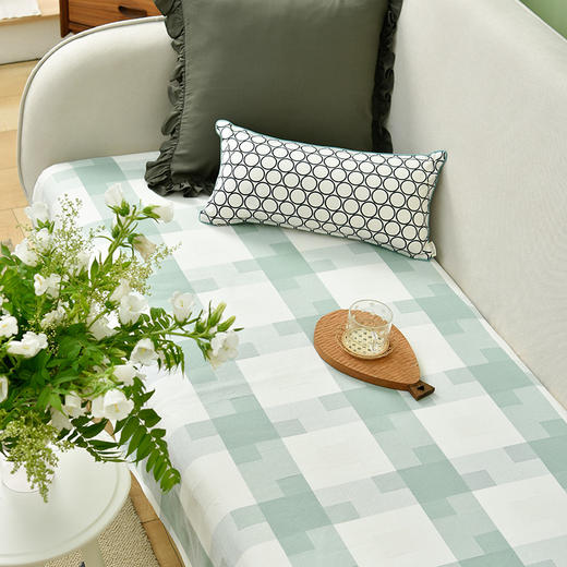 双面方块格纹系列沙发巾四季通用沙发垫 商品图0