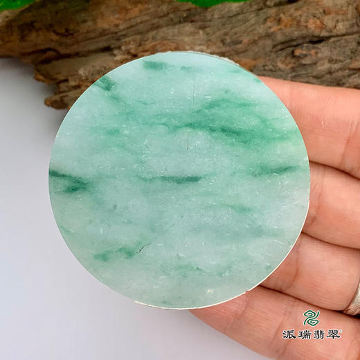 派瑞翡翠 翡翠手镯芯  冰种 绿色 飘花 商品图2