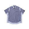 N.HOOLYWOOD HALF SLEEVE SHIRT 多种条纹拼接廓形短袖衬衫 商品缩略图0