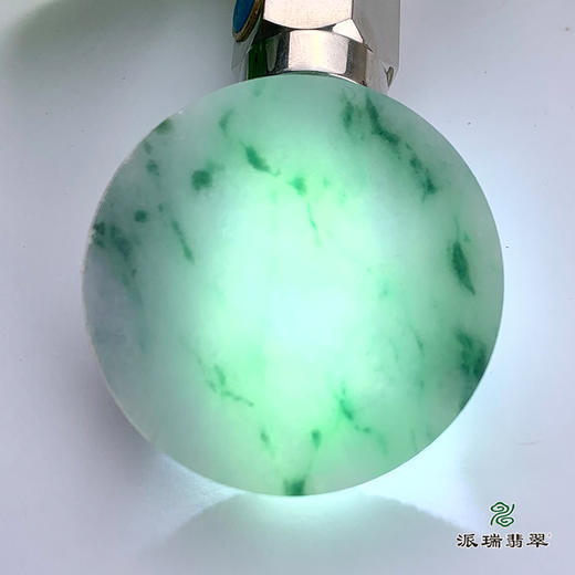 派瑞翡翠 翡翠手镯芯  冰糯种 绿色 飘花 商品图1