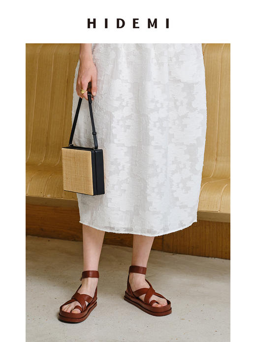 HIDEMI 度假系列厚底交叉极简设计感凉鞋 商品图5