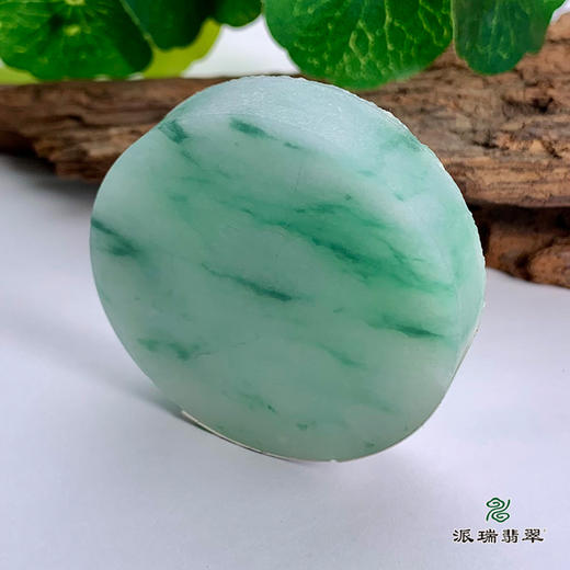 派瑞翡翠 翡翠手镯芯  冰种 绿色 飘花 商品图4