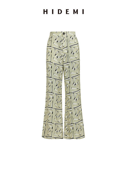 HIDEMI 度假系列水洗亚麻手绘印花手工包皮边四件套 v领上衣/九分裤/短裤/背心 商品图12