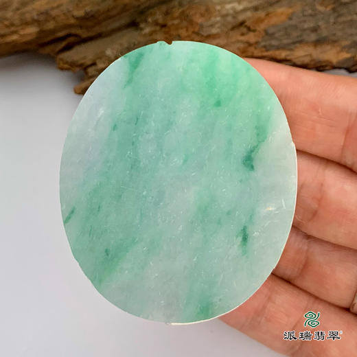 派瑞翡翠 翡翠手镯芯  冰糯种 飘绿花 商品图2