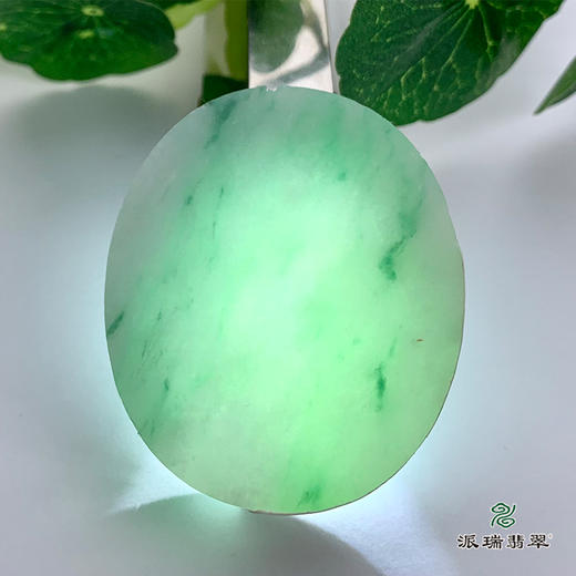 派瑞翡翠 翡翠手镯芯  冰糯种 飘绿花 商品图5