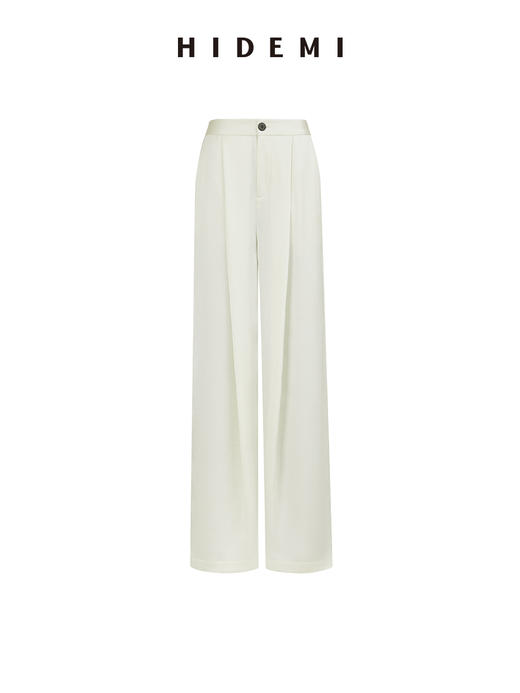 HIDEMI 度假系列浮雕水波纹设计感丝巾式廓形套装 上衣/长裤 商品图12