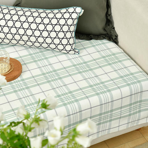 双面细格纹系列沙发巾北欧简约沙发垫 商品图1