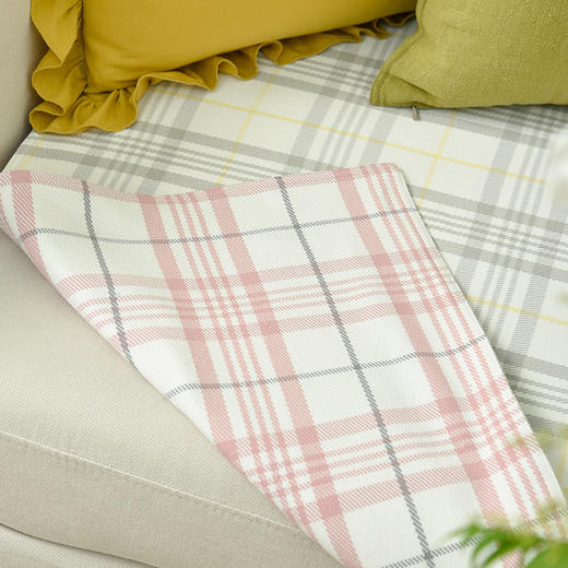 双面细格纹系列沙发巾北欧简约沙发垫 商品图3
