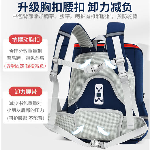 小学生横版书包翻盖学生书包卡通可爱男女童双肩背包781 商品图3