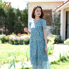 佐尔美2022夏季新款 100%桑蚕丝真丝印花碎花连衣裙女E12LS61 商品缩略图1