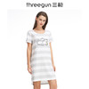 Threegun三枪 【印条舒肤棉】圆领短袖女士家居裙睡裙-70404A911 商品缩略图2