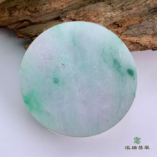 派瑞翡翠 翡翠手镯芯  冰糯种 绿色 飘花 商品图3