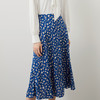 EITIE爱特爱秋季新款气质复古蓝色底调碎花A字高腰显瘦半身裙C2206012 商品缩略图2