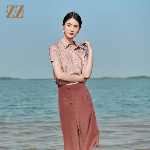 佐尔美新款 桑蚕丝真丝气质衬衣女E22CS67 商品图0