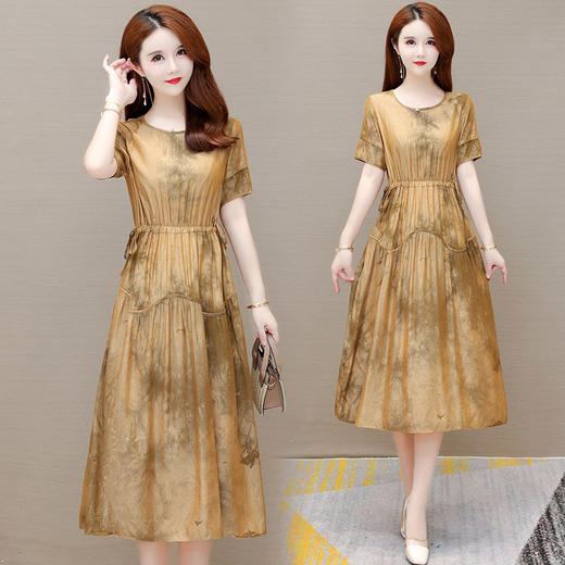 YWE MY2253时尚高端修身贵夫人连印花衣裙 商品图5