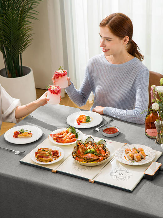 摩飞折叠暖菜板家用桌面暖菜垫多功能加热菜板方形餐桌饭菜保温板 商品图2