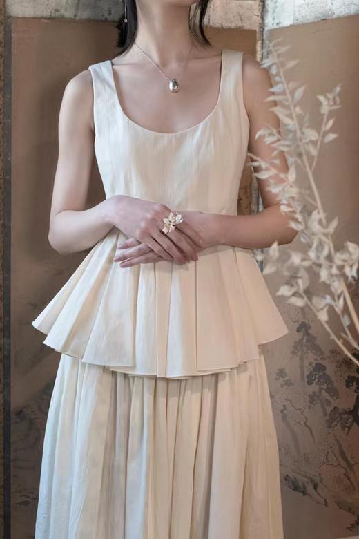 Ashlyn  象牙白BREA百褶胸衣 商品图1