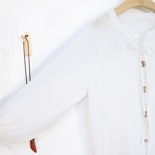 预售;圆领衬衫（22710244-缎白） 商品图3